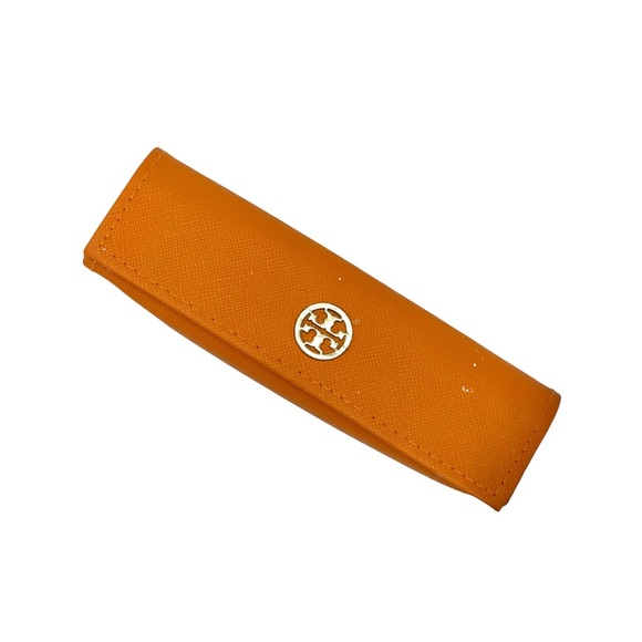 Tory Burch Accessories - Tory Burch Orange and Tan Glasses Case